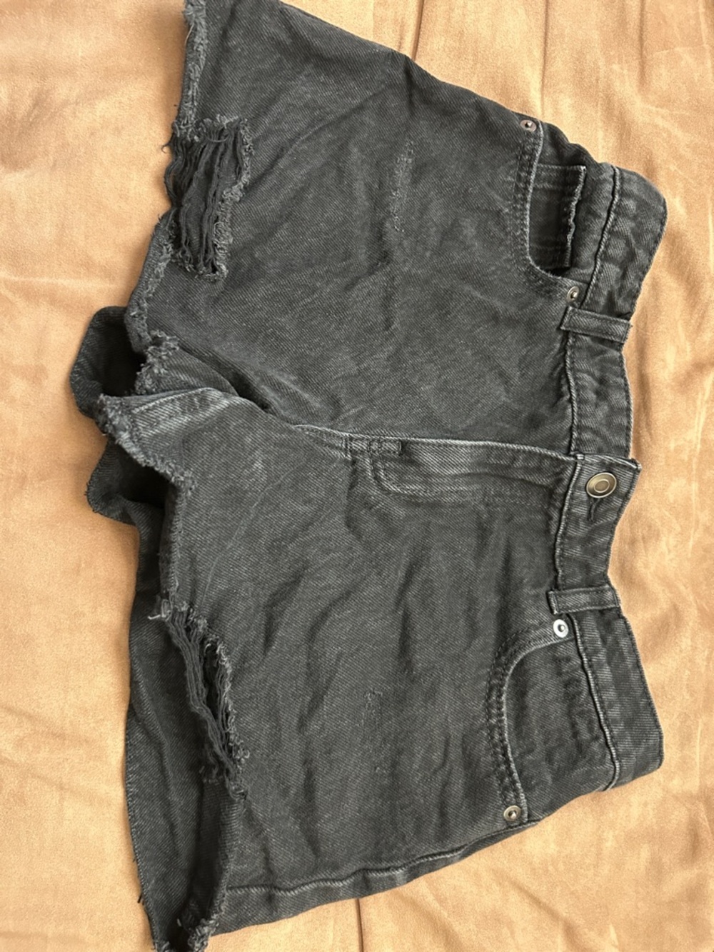 wonder nation Black Washed Denim Shorts